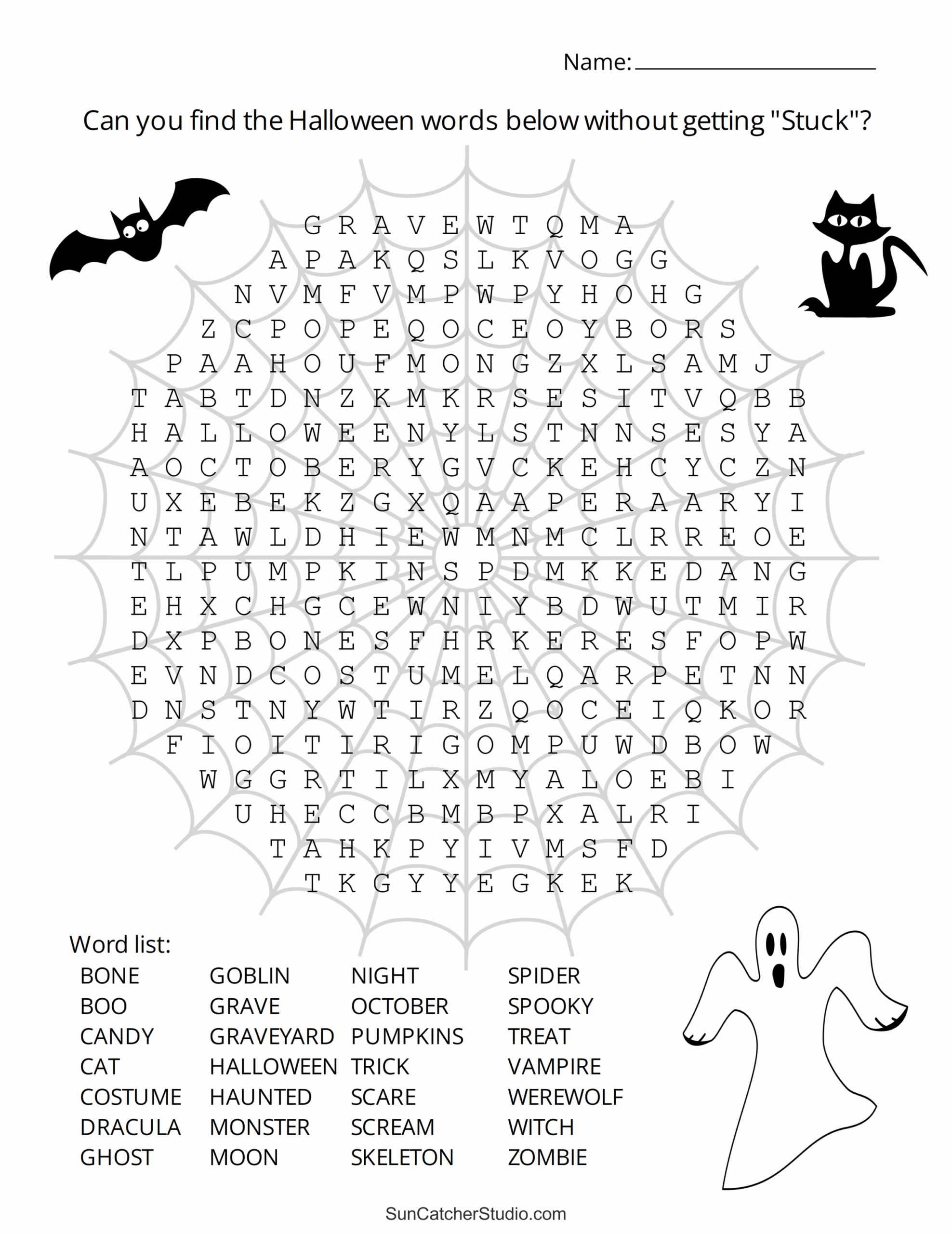 Halloween Word Incredible Search Challenge