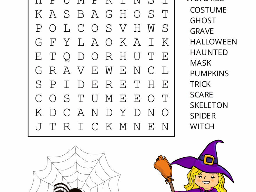 Halloween Word Search Free Printable Puzzles Free Printables Monograms Design Tools Patterns DIY Projects