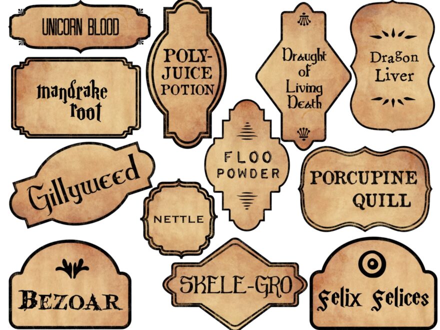Harry Potter Potion Labels Printable Paper Trail Design