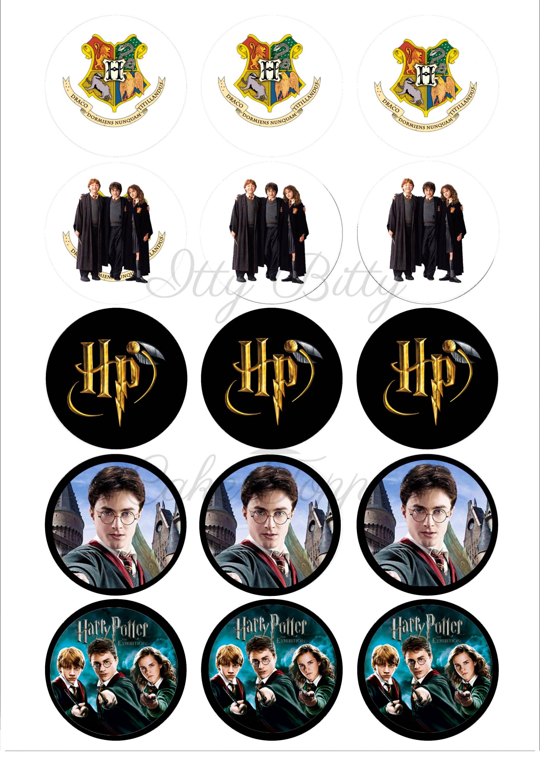 Harry Potter Free Printable Cupcake Toppers