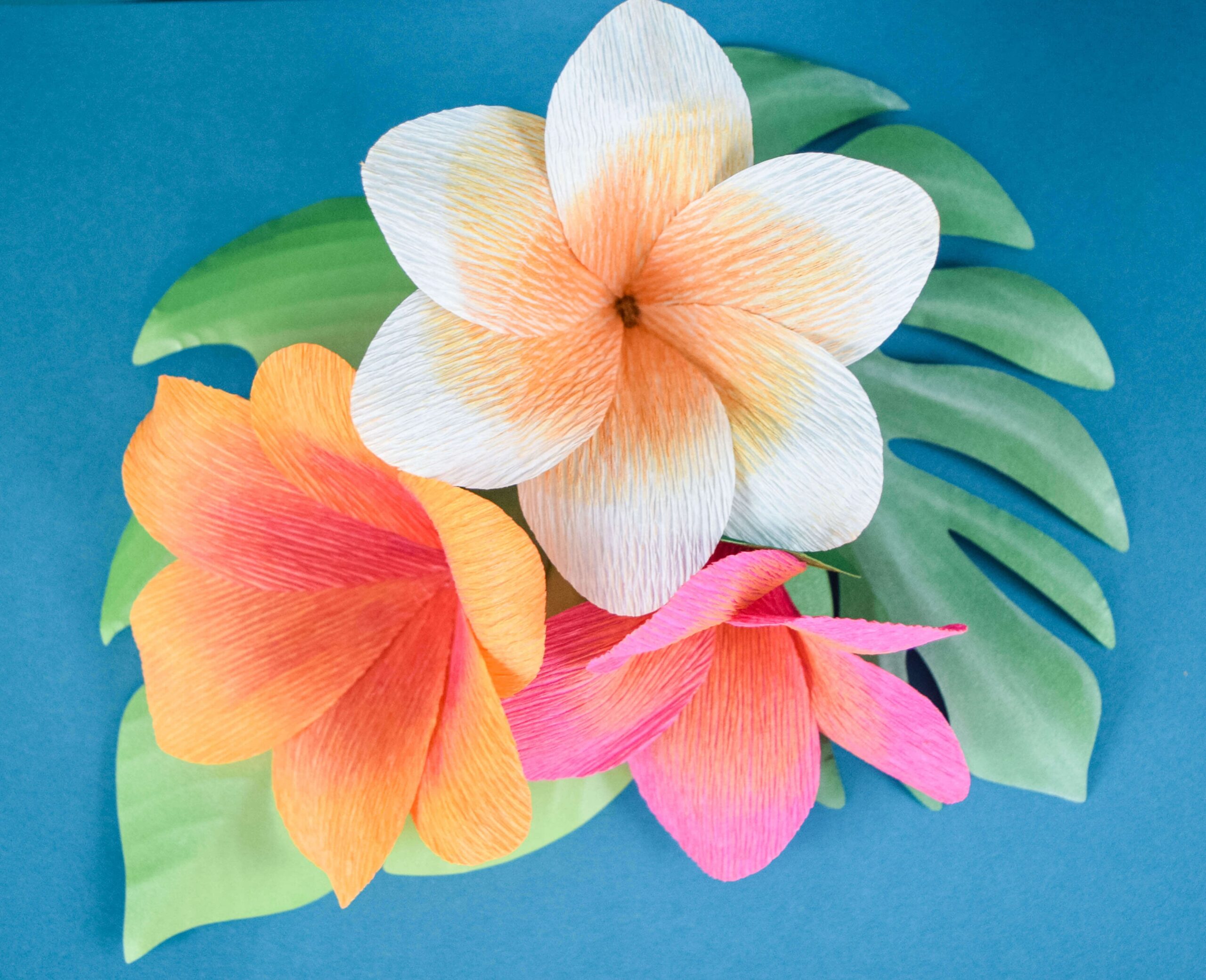 Hawaiian Paper Flowers DIY Tropical Paper Flowers Party Decor