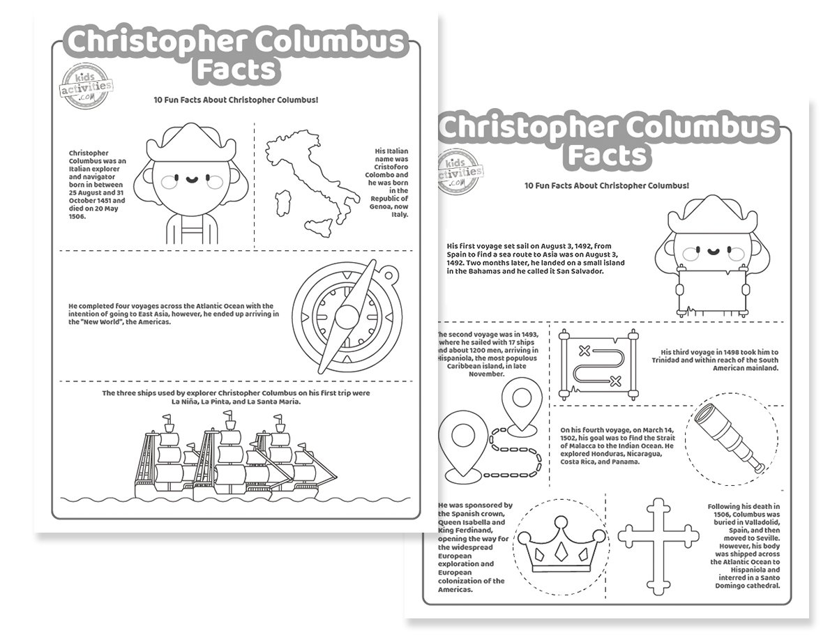Free Printable Coloring Pages Of Christopher Columbus
