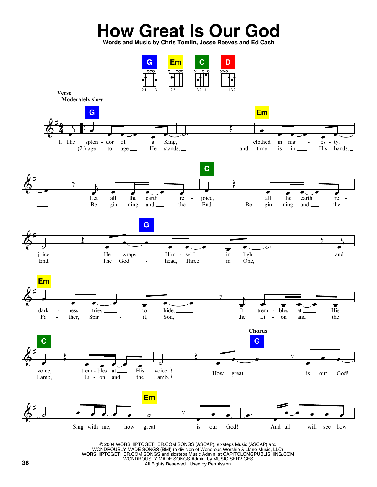 How Great Is Our God By Chris Tomlin Sheet Music For ChordBuddy At Sheet Music Direct