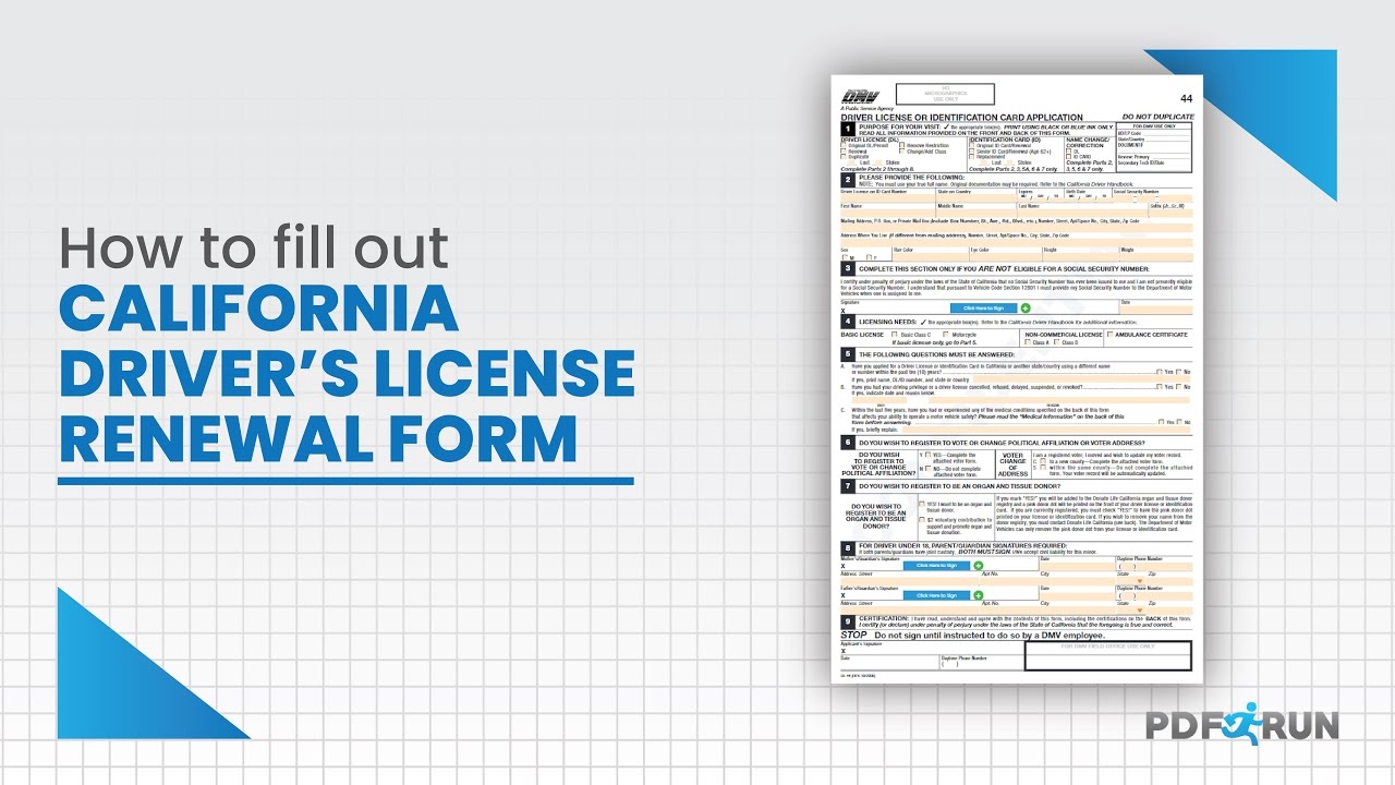 Dmv Form Dl 44 Printable