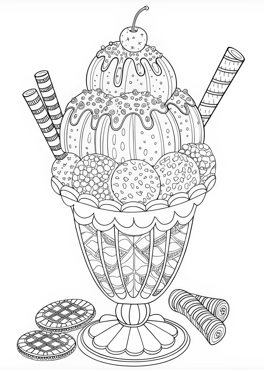 Ice Cream Coloring Pages For Adults