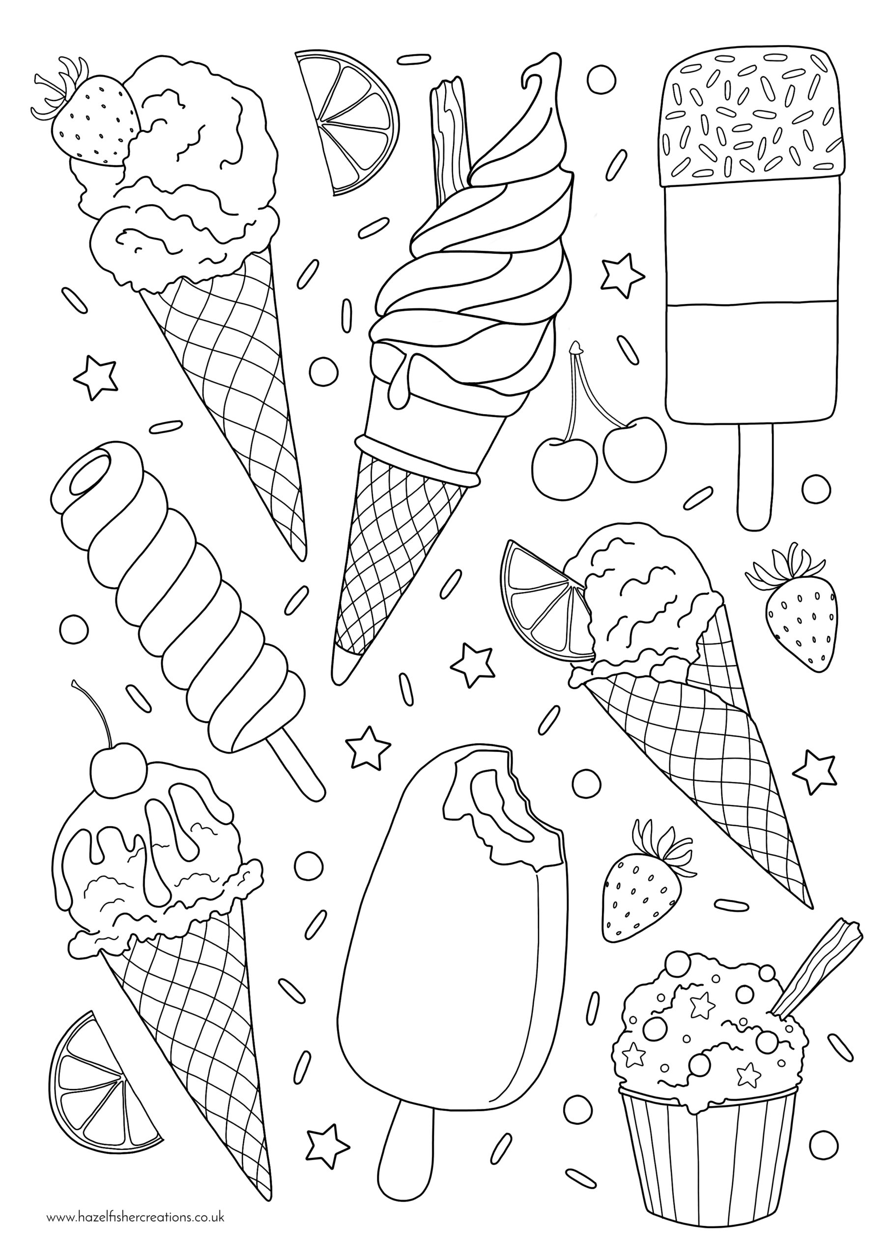 Ice Cream Coloring Pages Printable