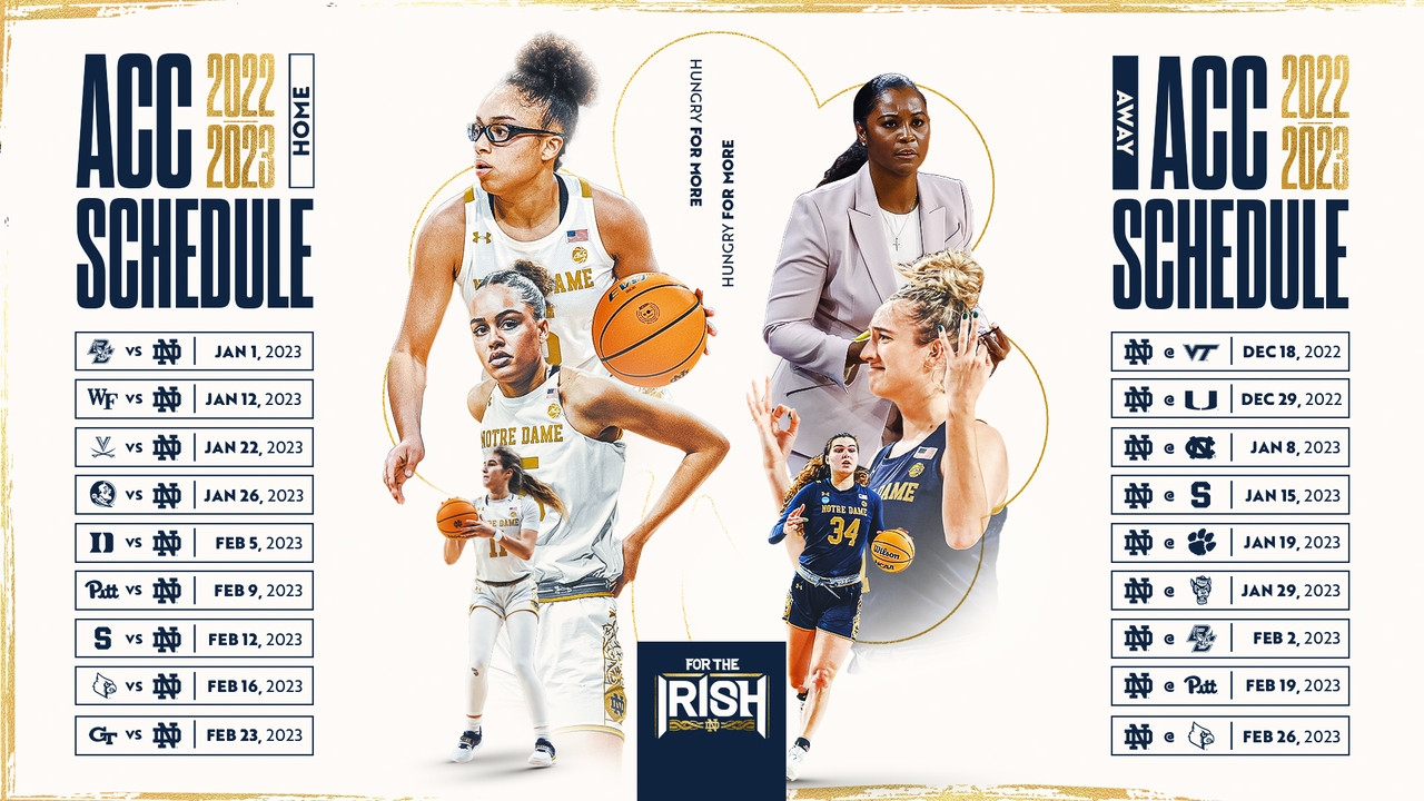 Notre Dame MenS Basketball Printable Schedule