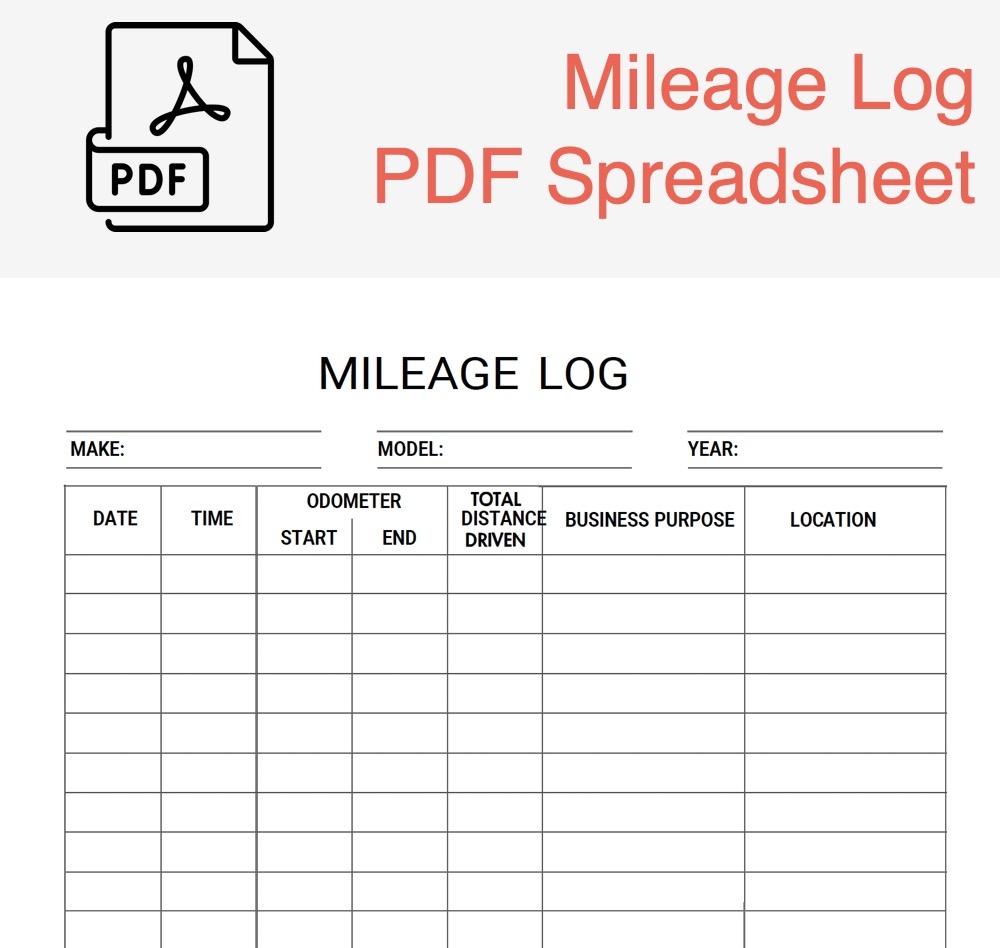 Free Printable Printable Mileage Log Free Printable Printable Mileage Log