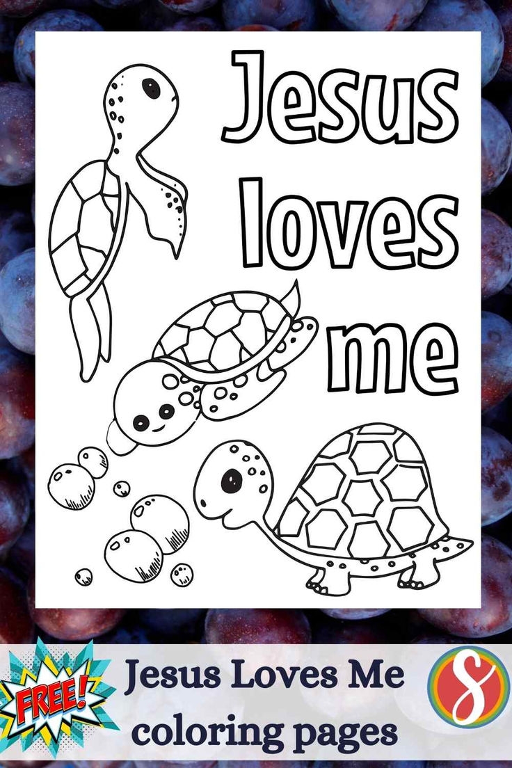 Jesus Loves Me Coloring Sheet