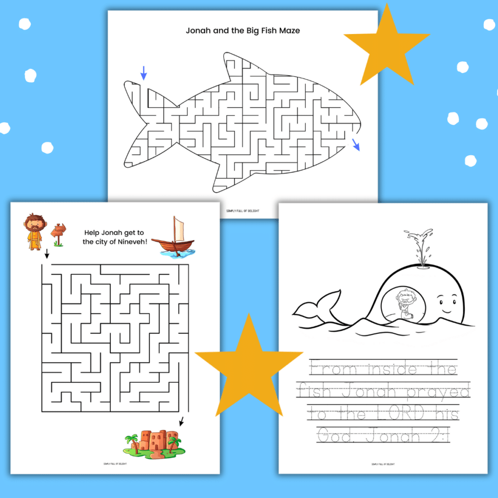 Printable Childrens Church Activities On Jonah