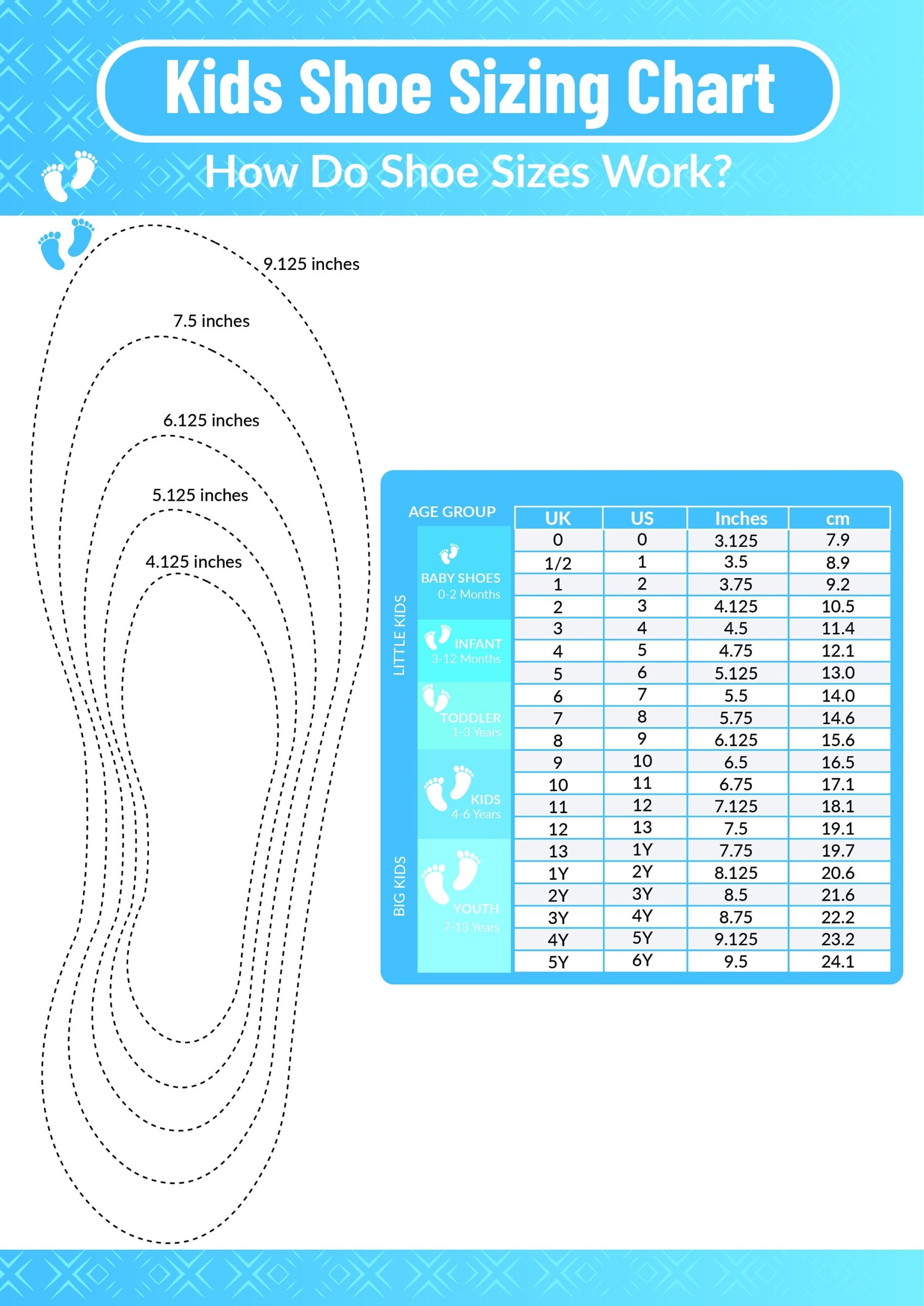 Kids Shoe Size European Sales