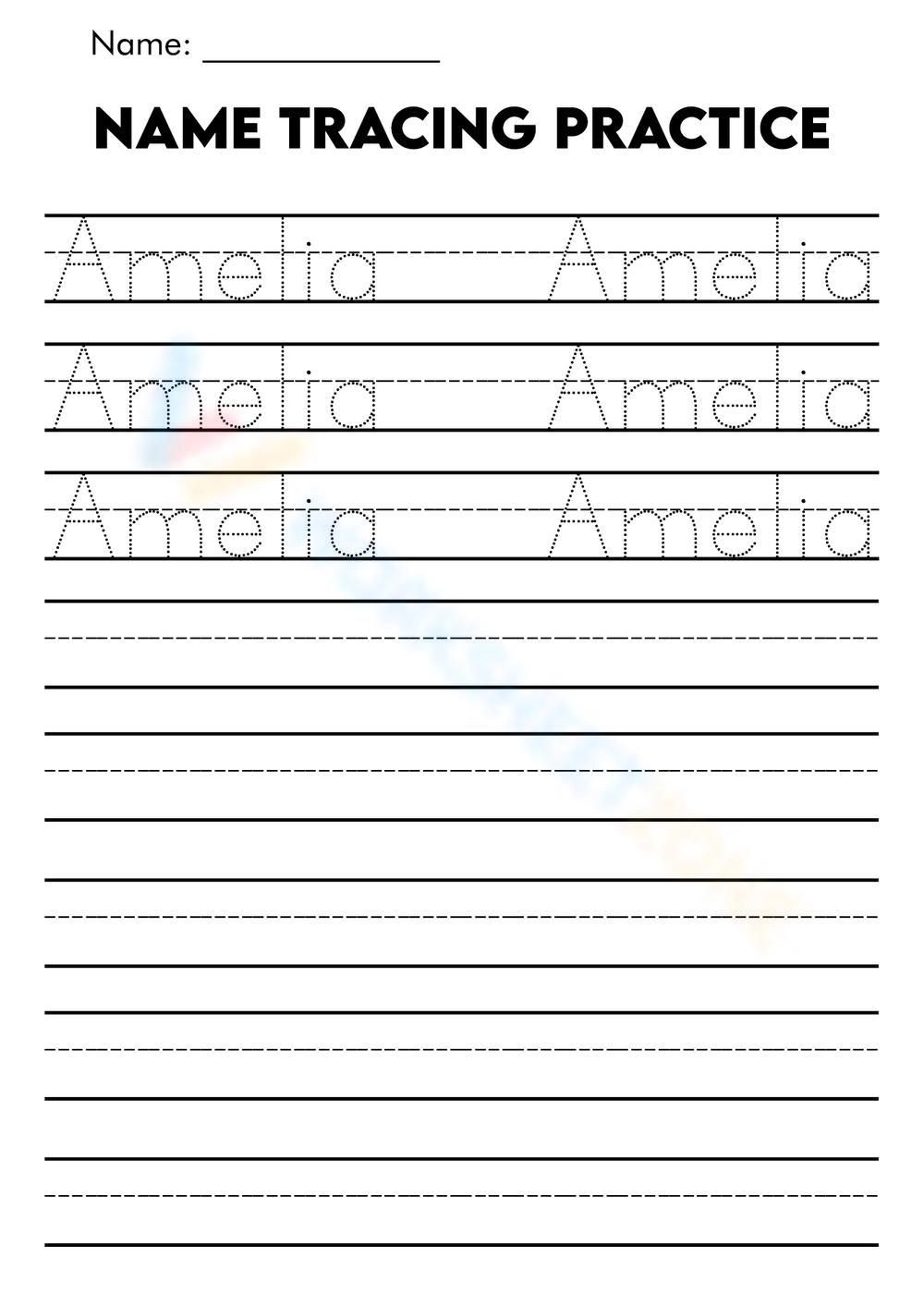 Kindergarten Name Tracing Worksheets 2025