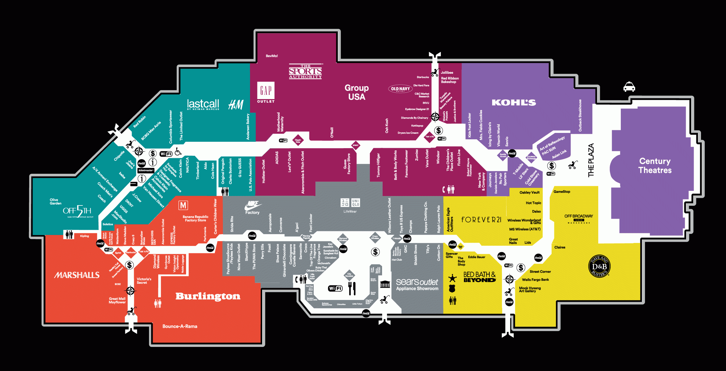 King Of Prussia Mall Printable Map