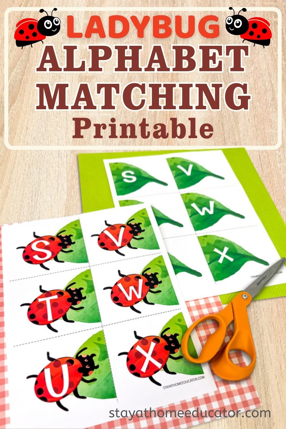 Ladybug Alphabet Matching Printable Stay At Home Educator
