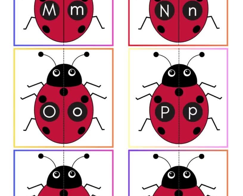 Ladybug Letter Match Preschool Letters alphabet Matching Game alphabet Match letter Recognition insect Game ladybug Unit Study busy Book Etsy