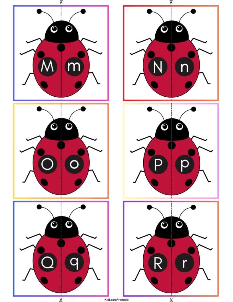 Ladybug Letter Match Preschool Letters alphabet Matching Game alphabet Match letter Recognition insect Game ladybug Unit Study busy Book Etsy