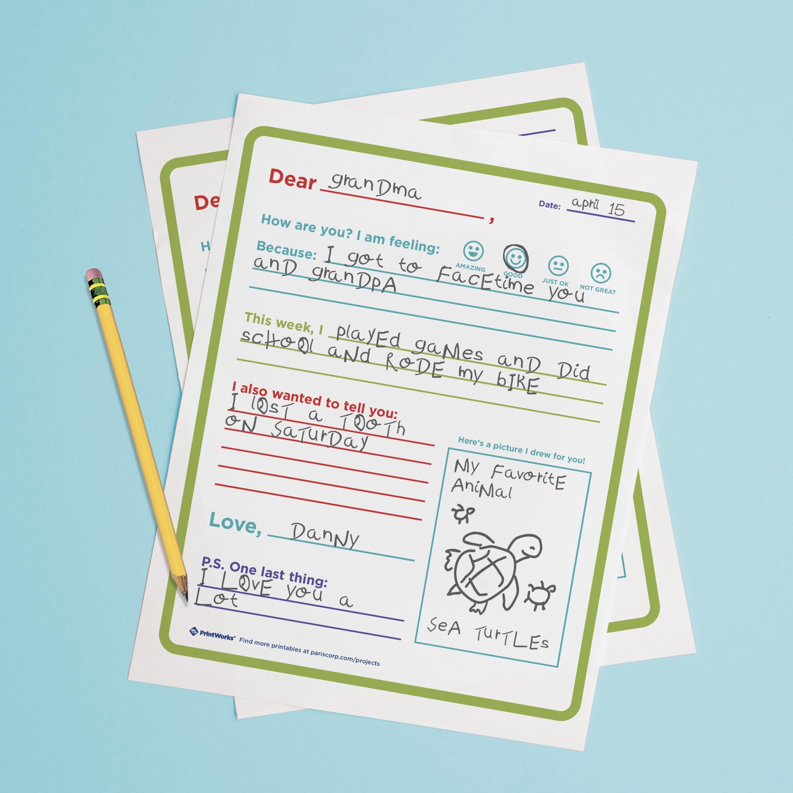 Letter Writing Printable For Kids Free Printable Download