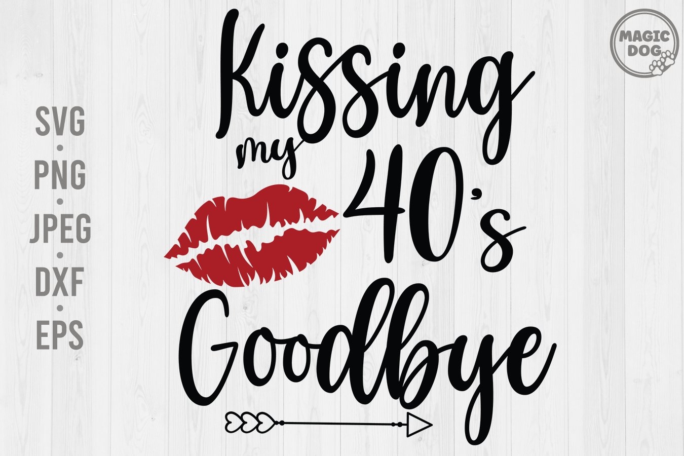Lips Birthday Kissing My 40 s Goodbye 40th Birthday Svg