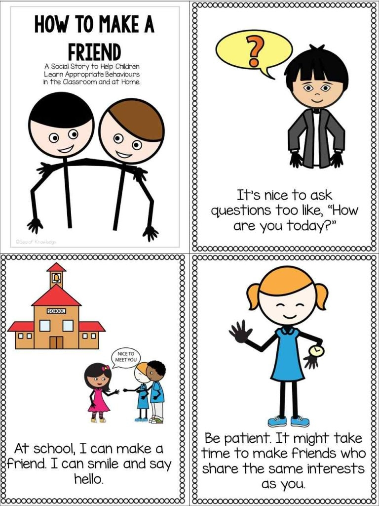 Making Friends Social Story Pdf Free With Activities