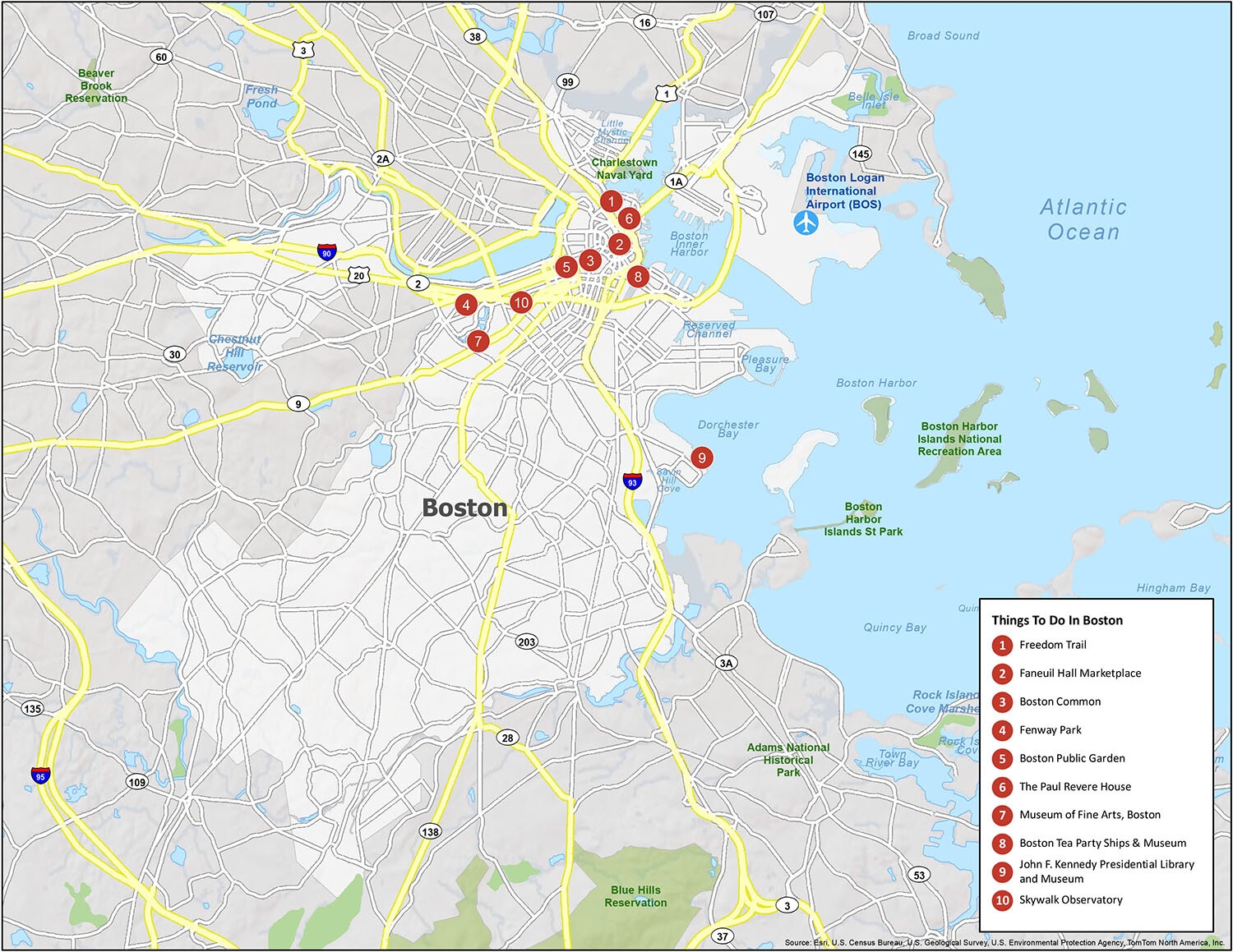 Map Of Boston Massachusetts GIS Geography