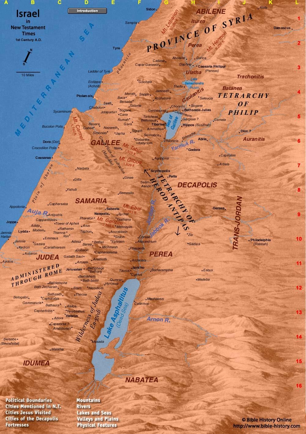 Printable Maps Of Israel In Ot Times