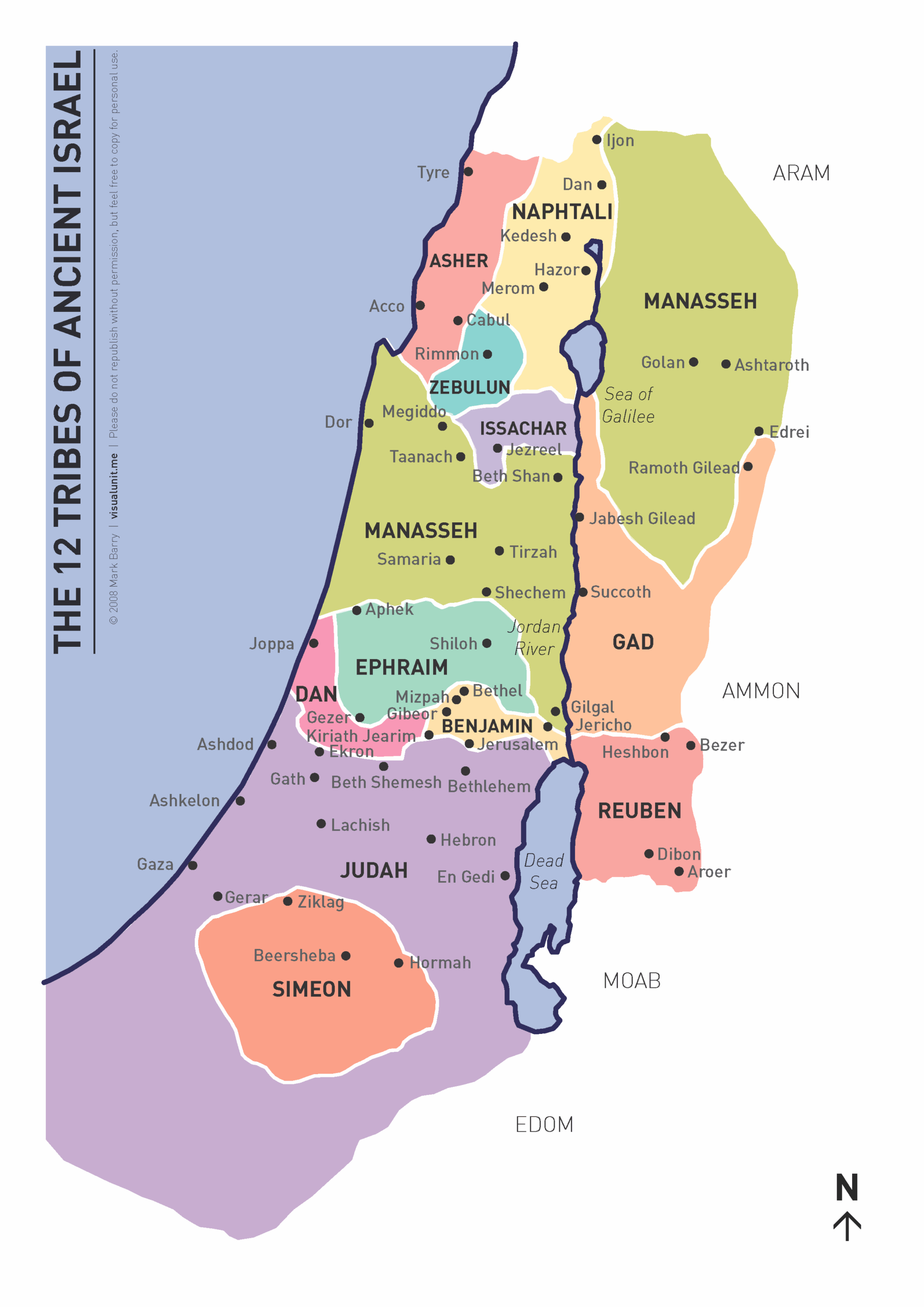 Map Of The 12 Tribes updated VISUAL UNIT