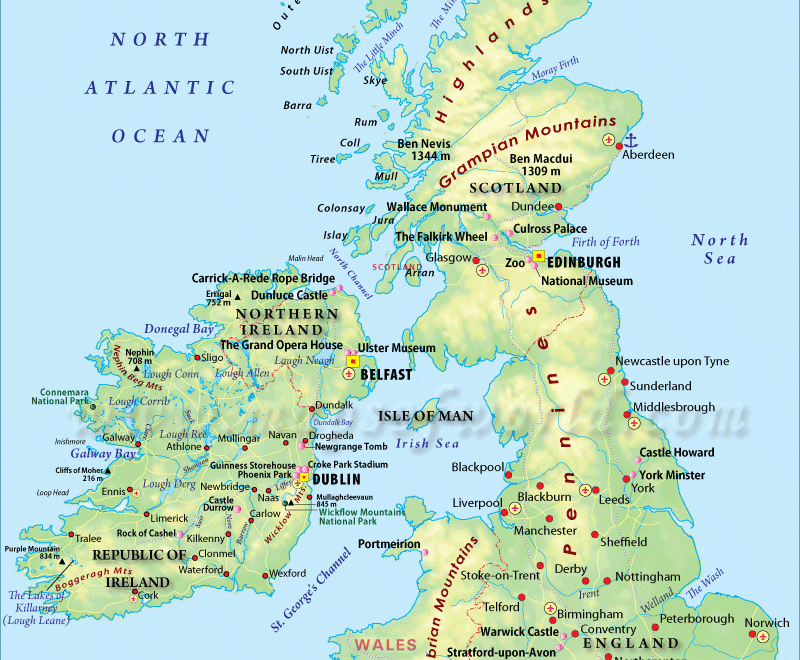 Map Of UK And Ireland