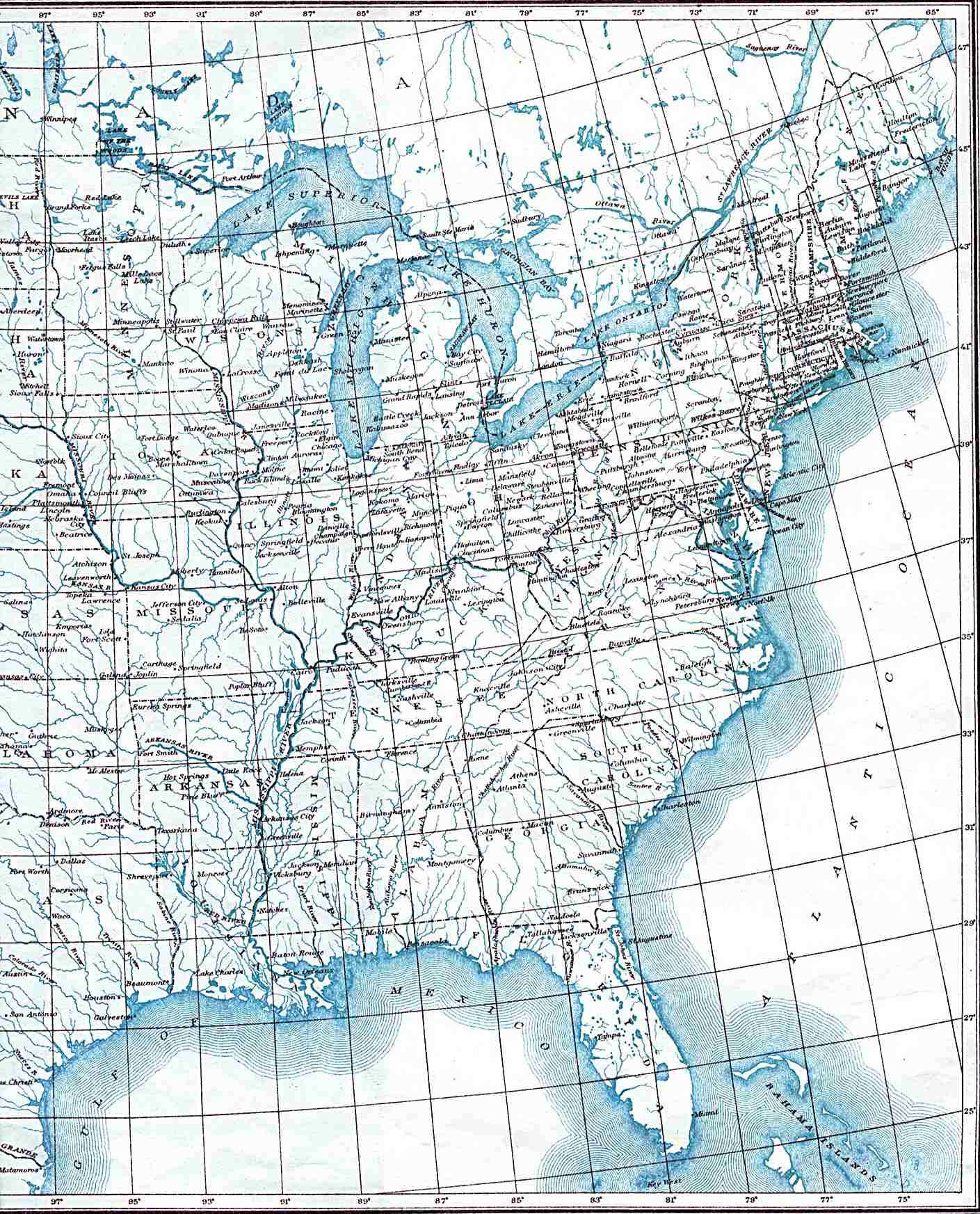 Maps Us Map With Longitude And Latitude Worksheets Library
