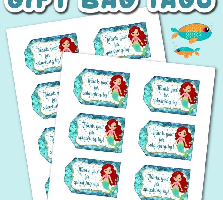 Mermaid Gift Tags Free Printable