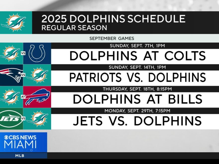 Miami Dolphins 2025 Schedule Revealed Here s When And Where They re Playing CBS Miami