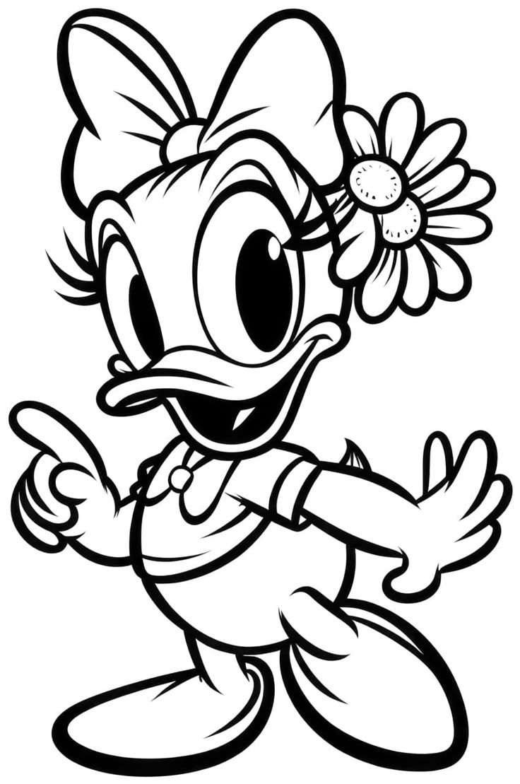 Baby Mickey Mouse Daisy Coloring Pages Printable