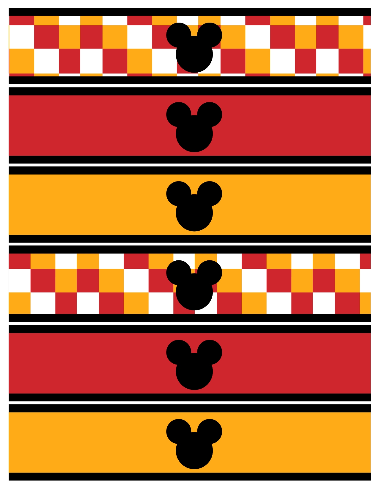 Mickey Mouse Water Bottle Wrappers Free Printable Paper Trail Design
