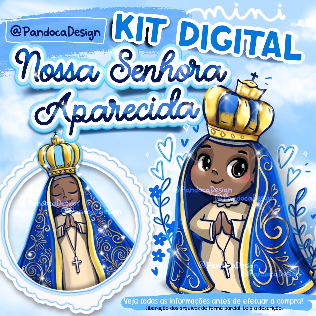 Mini Kit Digital Nossa Senhora Aparecida 2022 Pandoca Design
