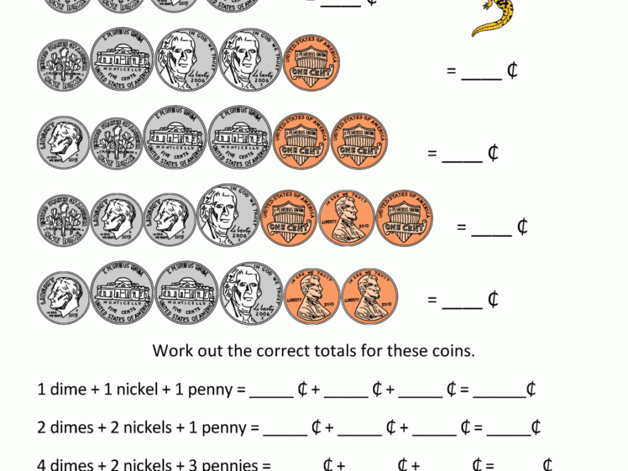 Money Worksheets For 2nd Grade