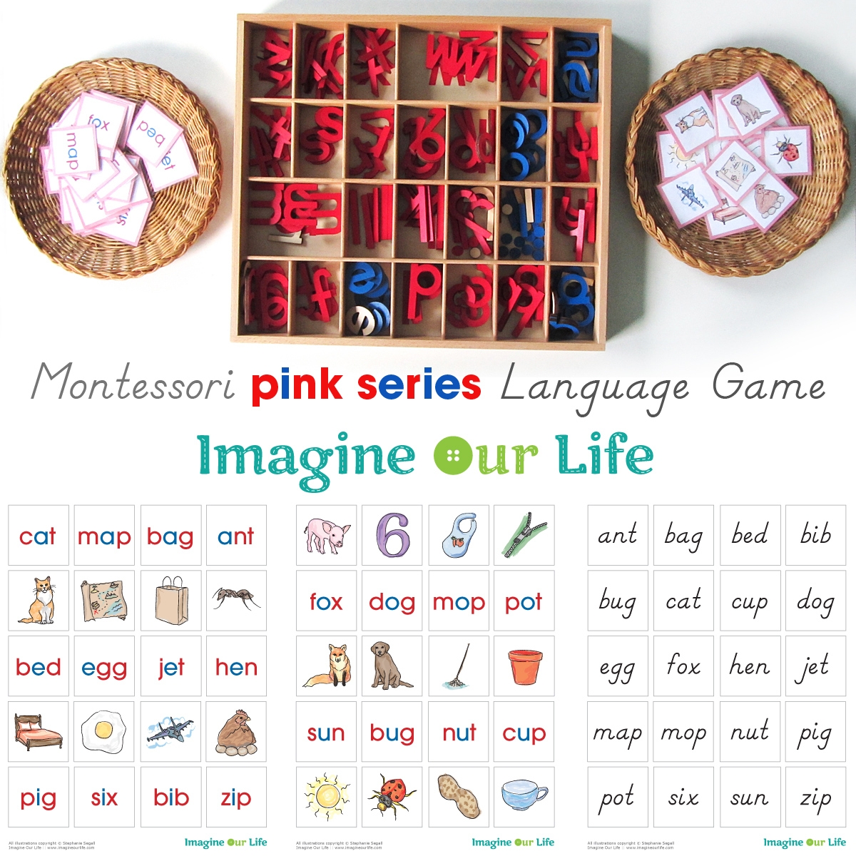 Montessori CVC Word Match Printables Imagine Our Life