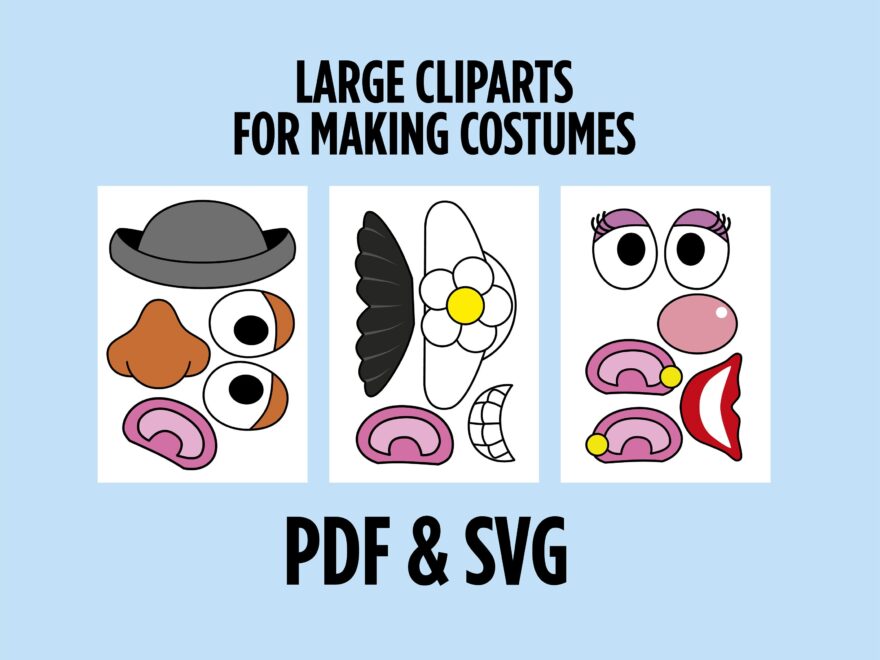Mr Potato Costume Mrs Potato Head Costume Potato Head SVG PDF Large Size Clipart Toy Story Printable Clipart Digital File Etsy