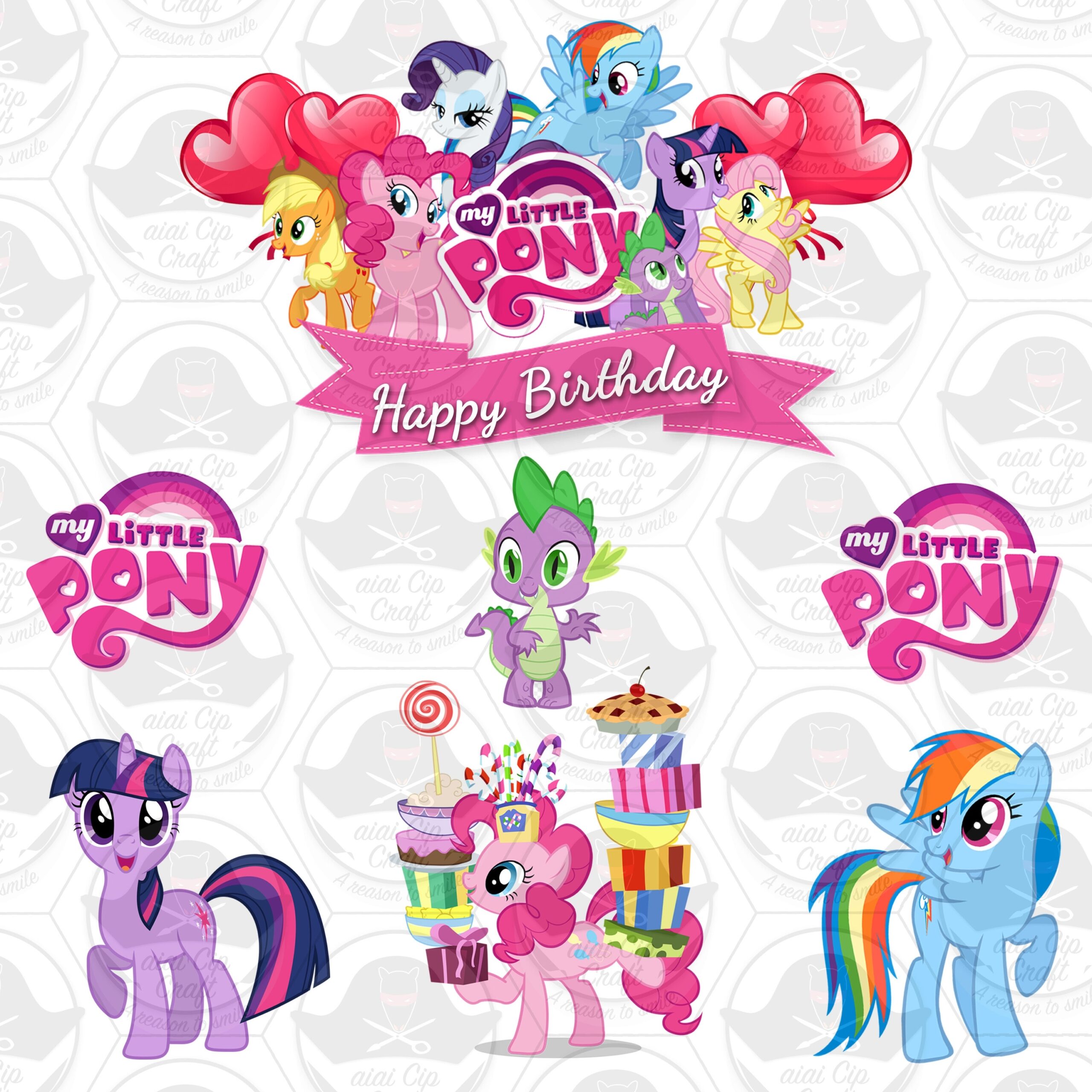 My Little Pony Cake Topper Digitale Vorlage Etsy de