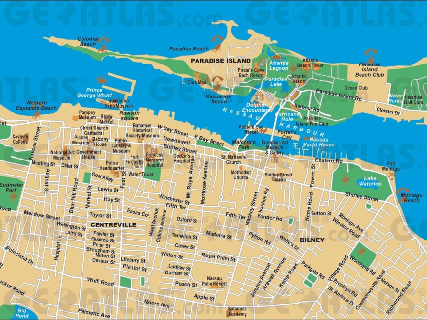 Nassau Map And Tourist Attractions
