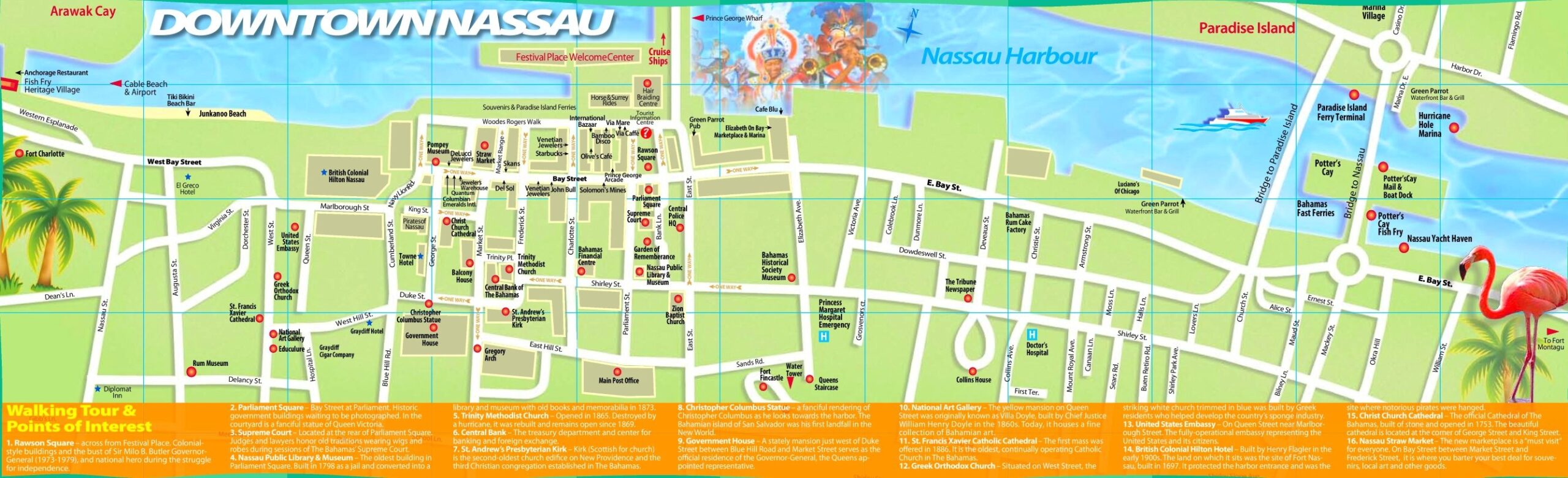 Nassau Tourist Map Ontheworldmap