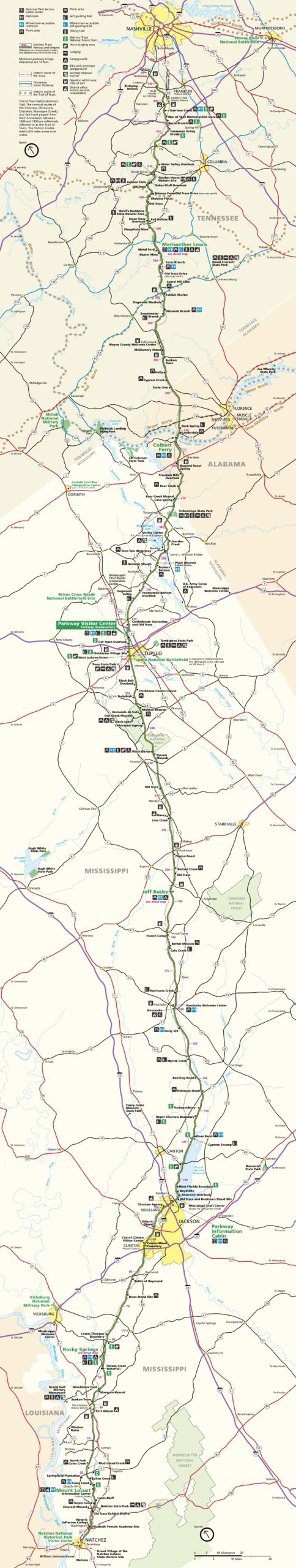 Natchez Trace NPMaps Just Free Maps Period 