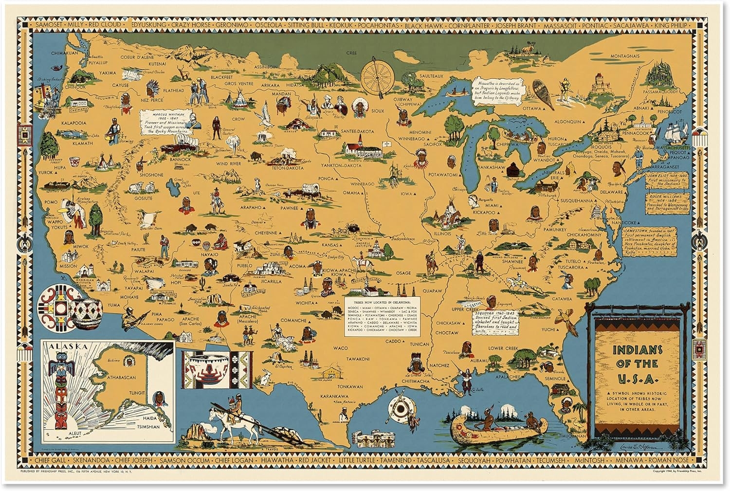 NATIVE AMERICAN INDIAN Wholesale TRIBAL MAP