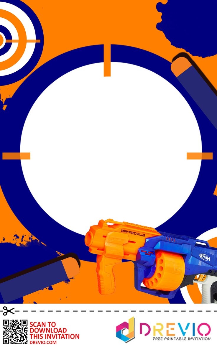 Nerf War Baby Shower Invitations Party Ideas
