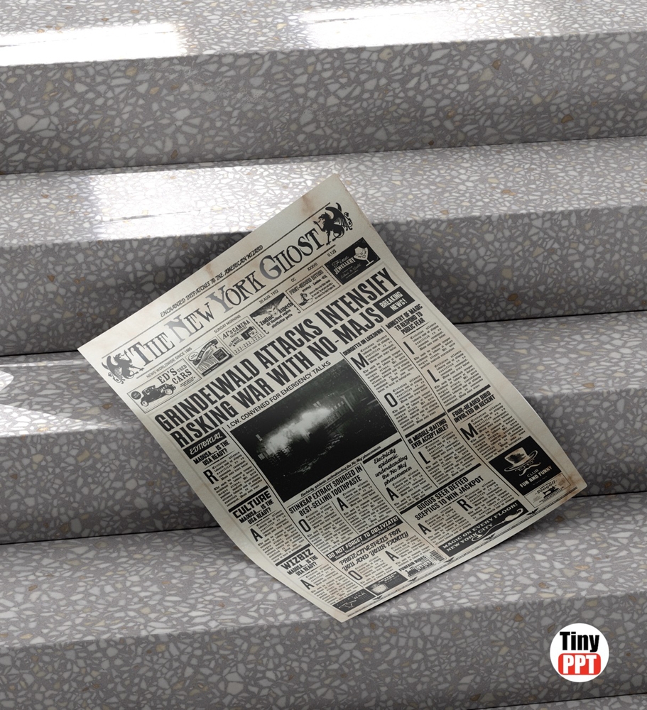 New York Ghost Fantastic Beasts Newspaper TinyPPT