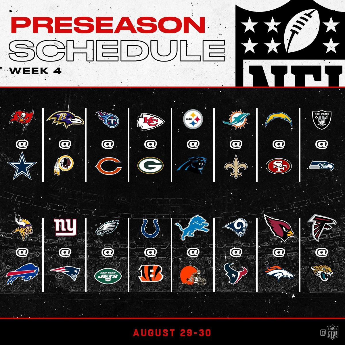 NFL On X The 2019 NFL Preseason Schedule Https t co DNk19K9xpI X