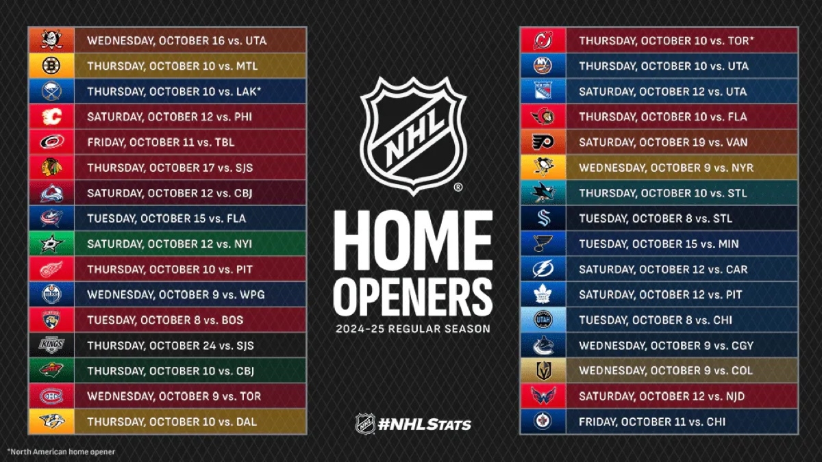NHL Releases Full 2024 2025 Schedule With Special Events SportsTravel