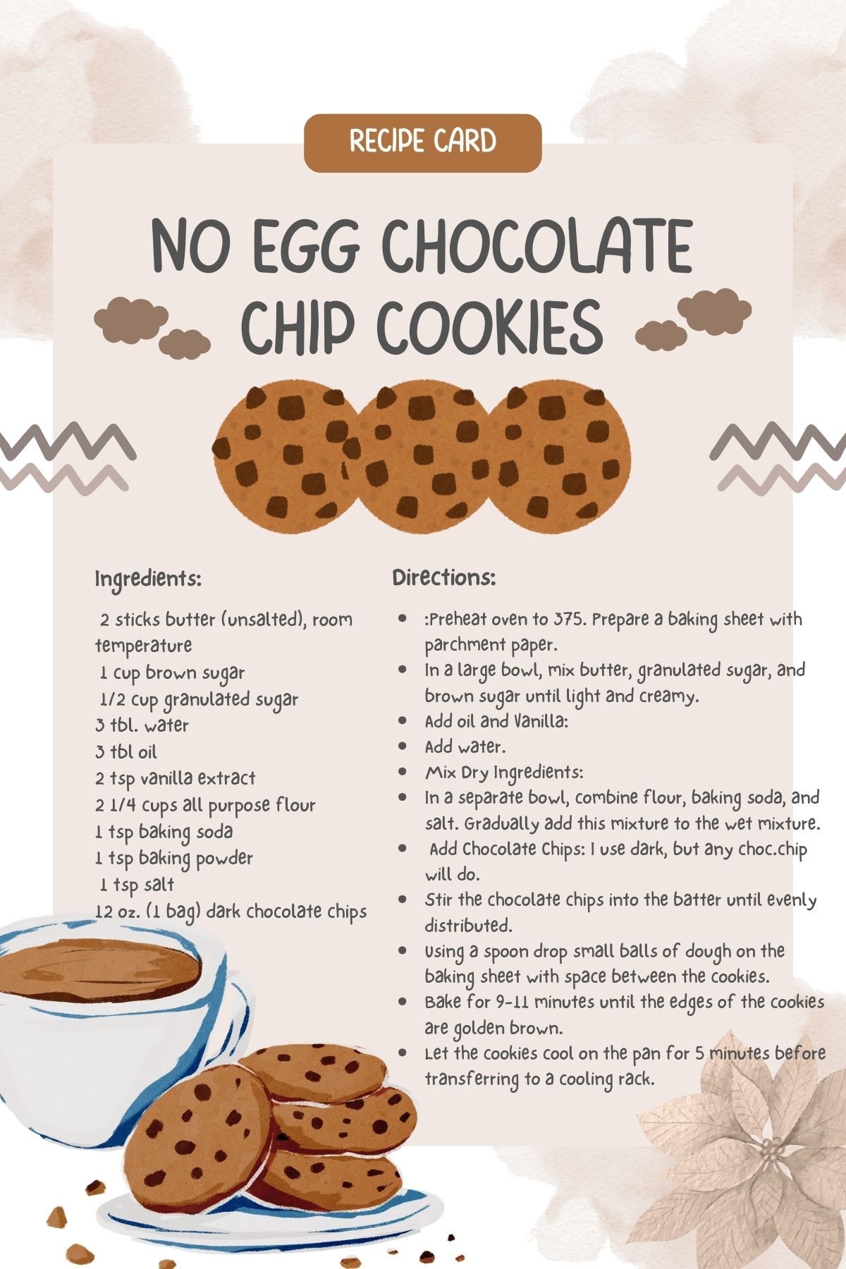 No Egg Chocolate Chip Cookie Recipe To Delight Your Sweethearts My WAHM Plan