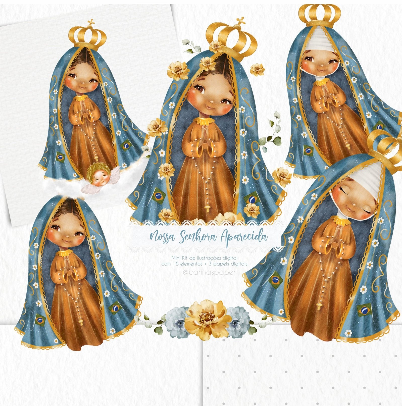 Mini Nossa Senhora Aparecida Card Printable