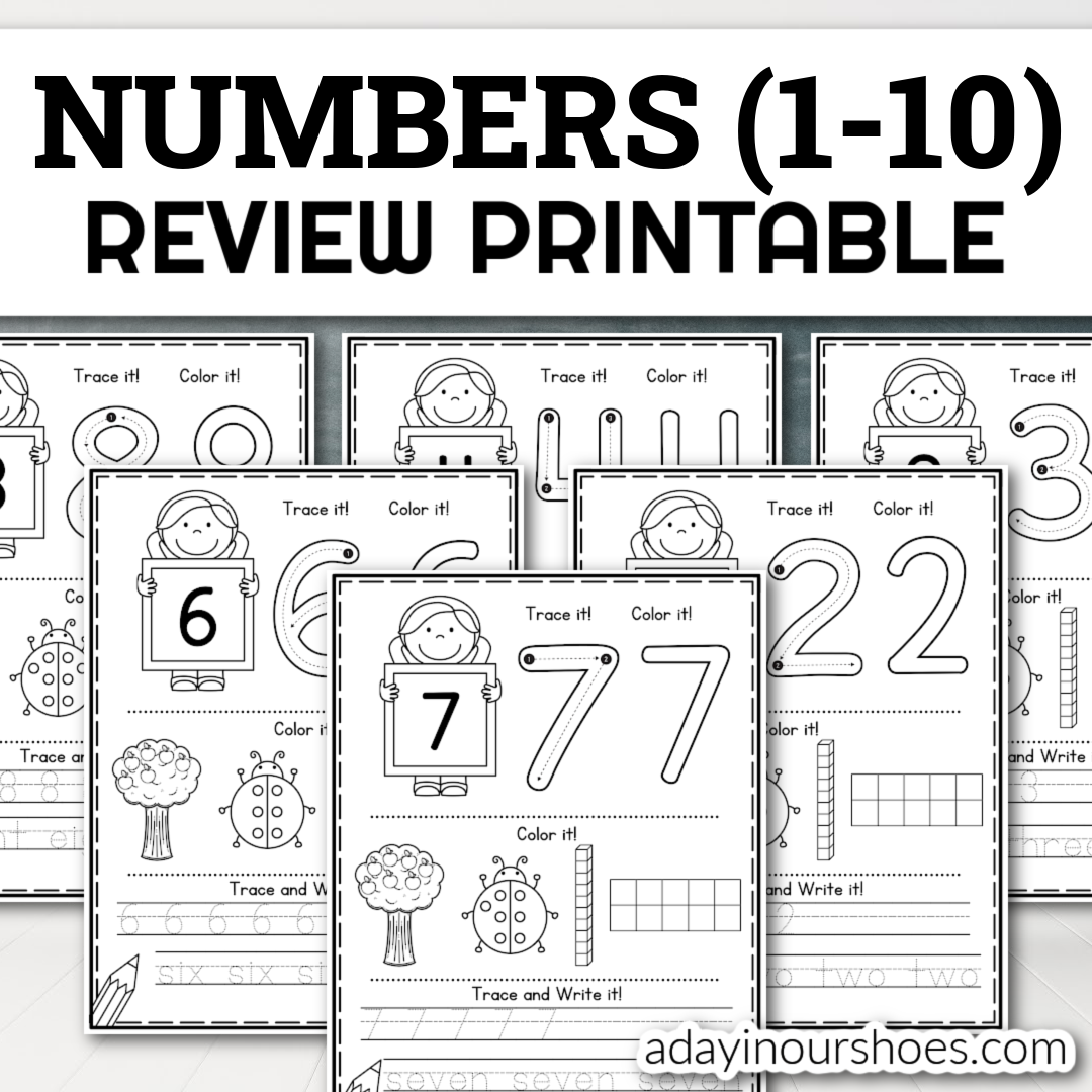 Free Printable Number Worksheets 1-10 -Pinterest