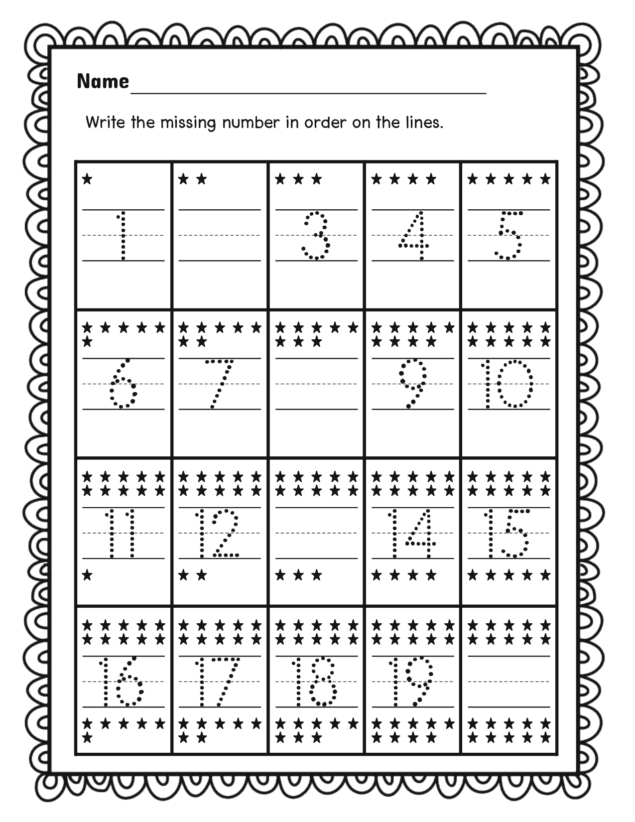 Free Printable Tracing Numbers 1-30