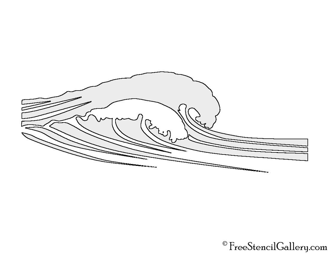 Ocean Waves Stencil Free Stencil Gallery